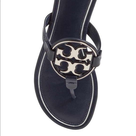 Tory Burch Metal Miller navy sandals - Picture 4 of 8